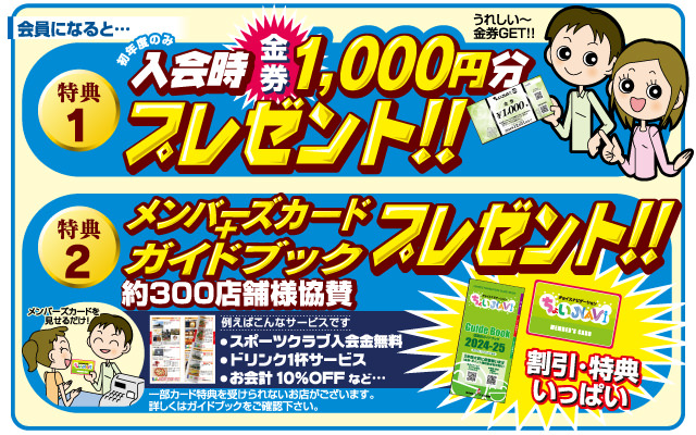 ちょいNavi入会時1000円分金券プレゼント